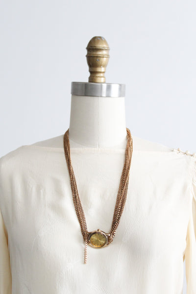 josephine vintage timepiece necklace