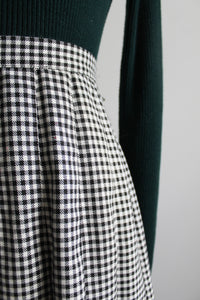 pleated gingham skirt