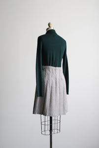 pleated gingham skirt
