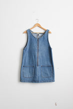 zip front denim jumper