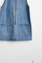 zip front denim jumper
