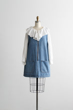 zip front denim jumper