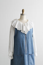 zip front denim jumper