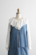 zip front denim jumper