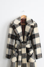 mohair plaid wool trench