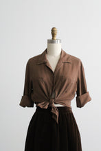 walnutshell silk button up