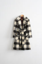 mohair plaid wool trench