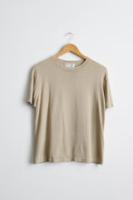 lattice silk knit tee