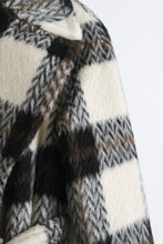 mohair plaid wool trench