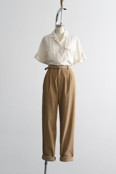 almond corduroy trousers