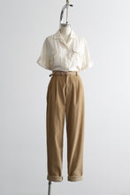 ivory silk button up