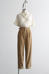 almond corduroy trousers