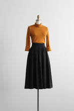 graphite wool midi skirt