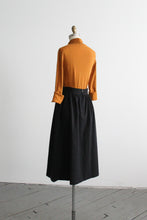 graphite wool midi skirt