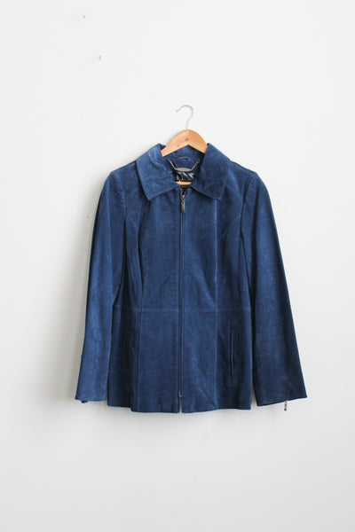 adriatic blue suede jacket