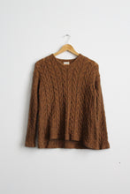 sunglow cable knit mohair pullover