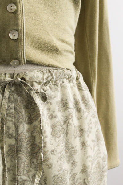 sage paisley trousers