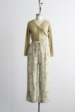 sage paisley trousers