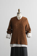 sunglow cable knit mohair pullover