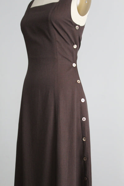 espresso midi dress
