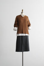 sunglow cable knit mohair pullover