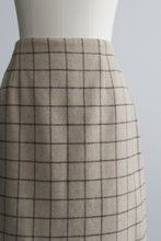 gridlines wool skirt