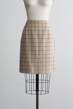gridlines wool skirt