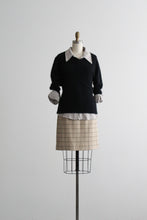 gridlines wool skirt