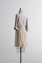 gridlines wool skirt