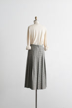 houndstooth wool midi skirt