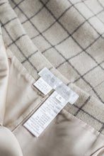 gridlines wool skirt