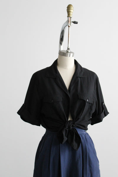 nocturne silk button up