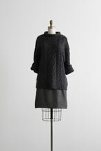 graphite wool fisherman sweater