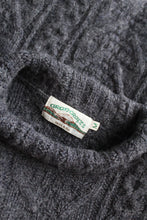 graphite wool fisherman sweater