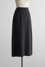 charcoal wool maxi skirt