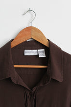 walnutshell sleeveless silk button up