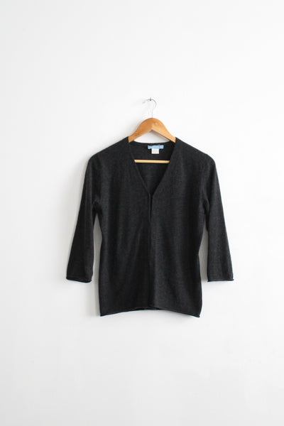 graphite cashmere cardigan