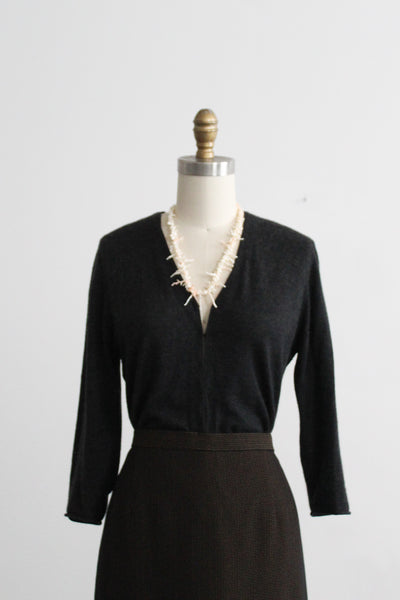 graphite cashmere cardigan