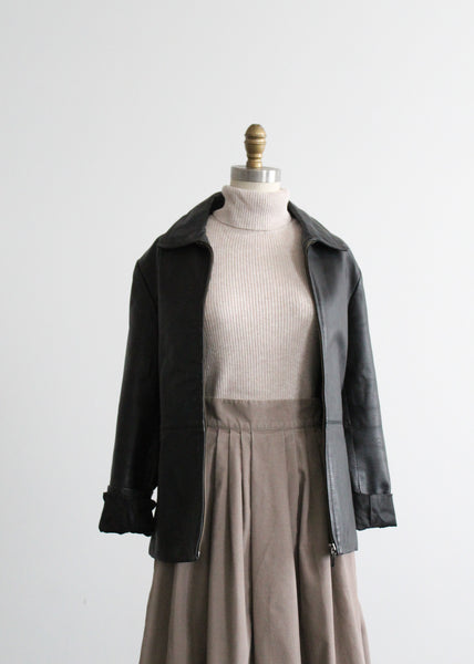 vanguard black leather jacket