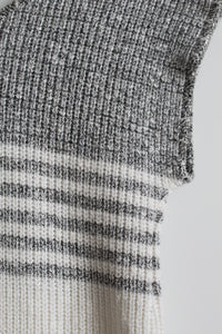 striped knit blouse