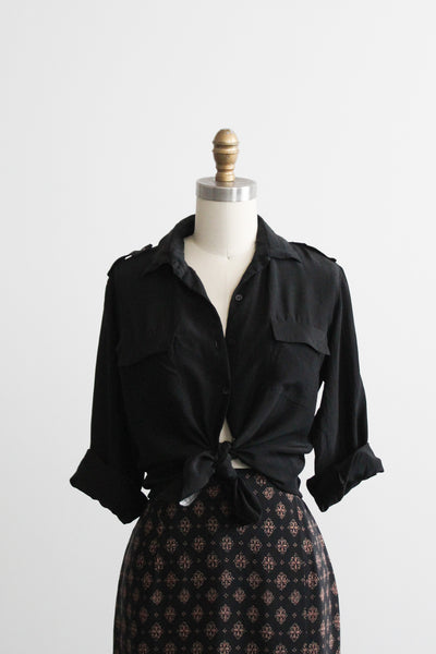 nocturne silk button up