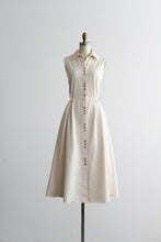 parchment cotton button front dress