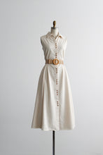 parchment cotton button front dress