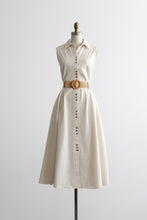 parchment cotton button front dress
