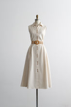 parchment cotton button front dress