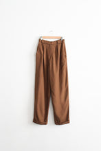 tobacco wool trousers