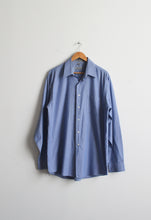 pigeon blue oxford button up