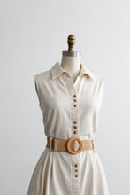parchment cotton button front dress