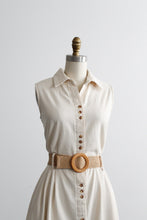 parchment cotton button front dress