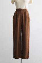 tobacco wool trousers